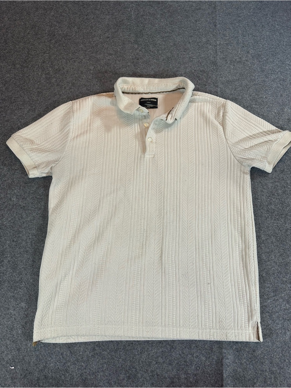 Hudson & Barrow white knit polo